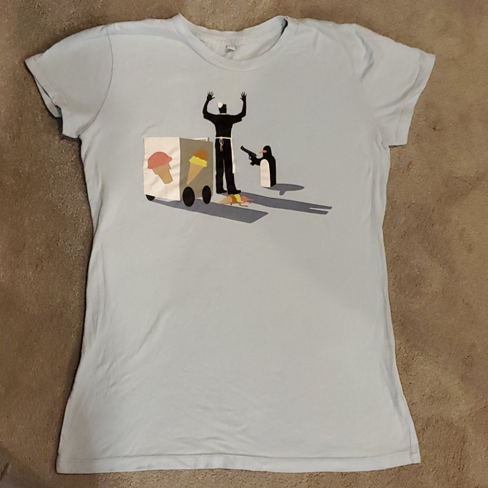 Penguin Ice Cream T Shirt Sz XL